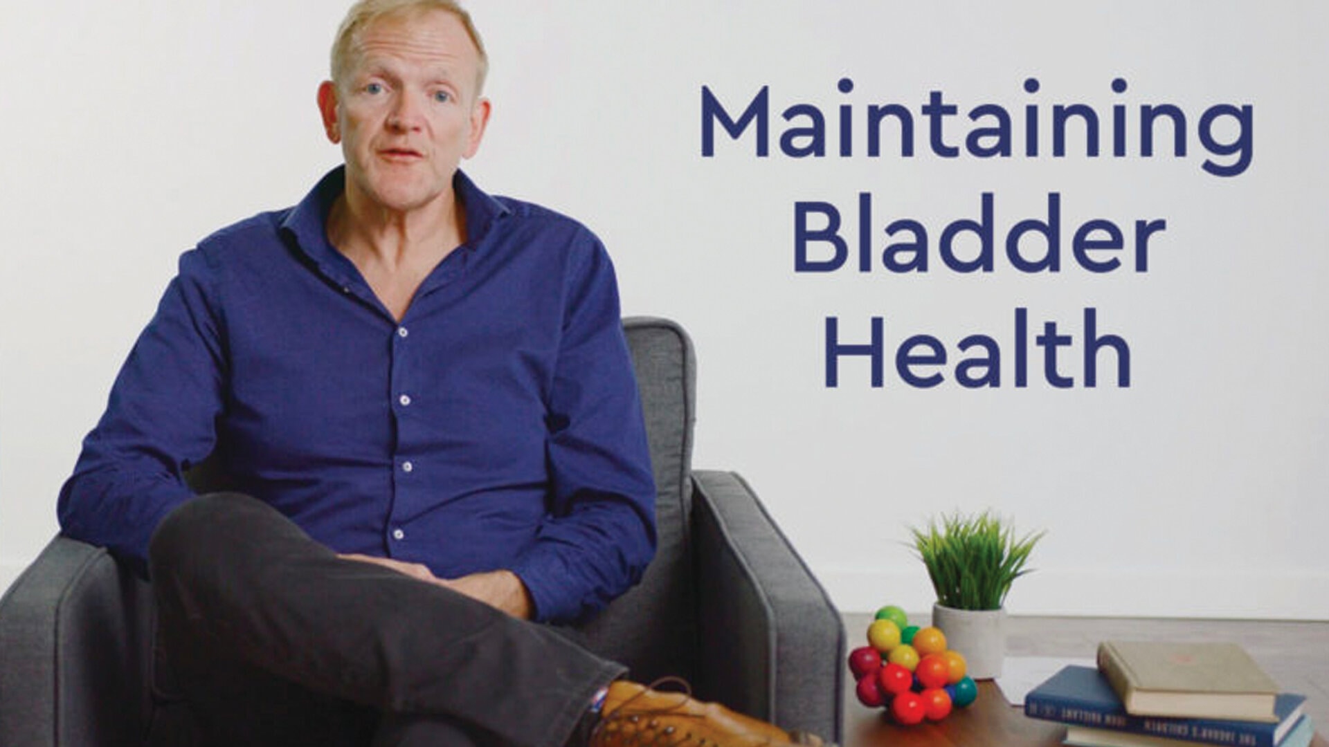 An elderly man giving tips on Maintaining Bladder Health