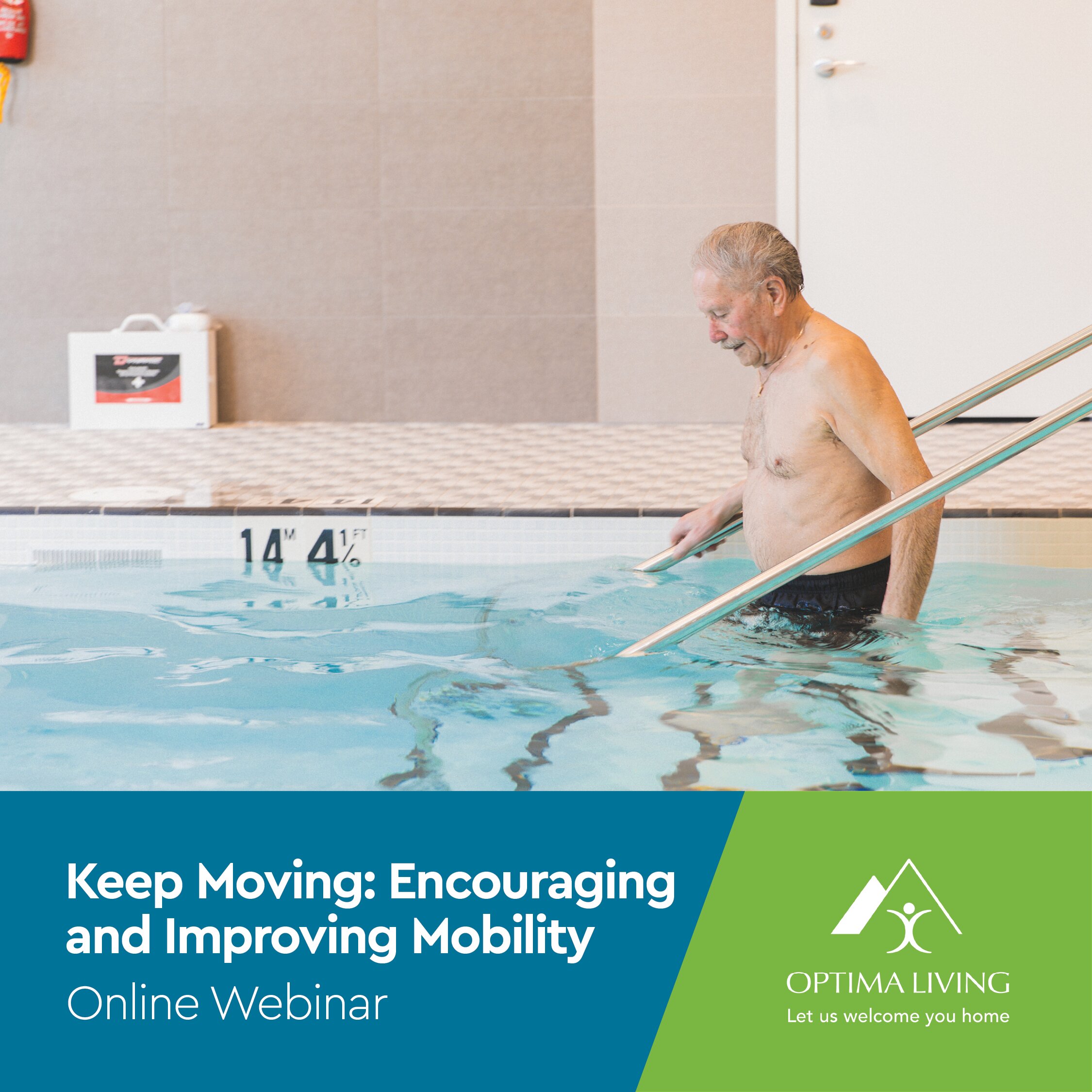 Online Swimming Webinar to Improve Mobility in Seniors in independent living